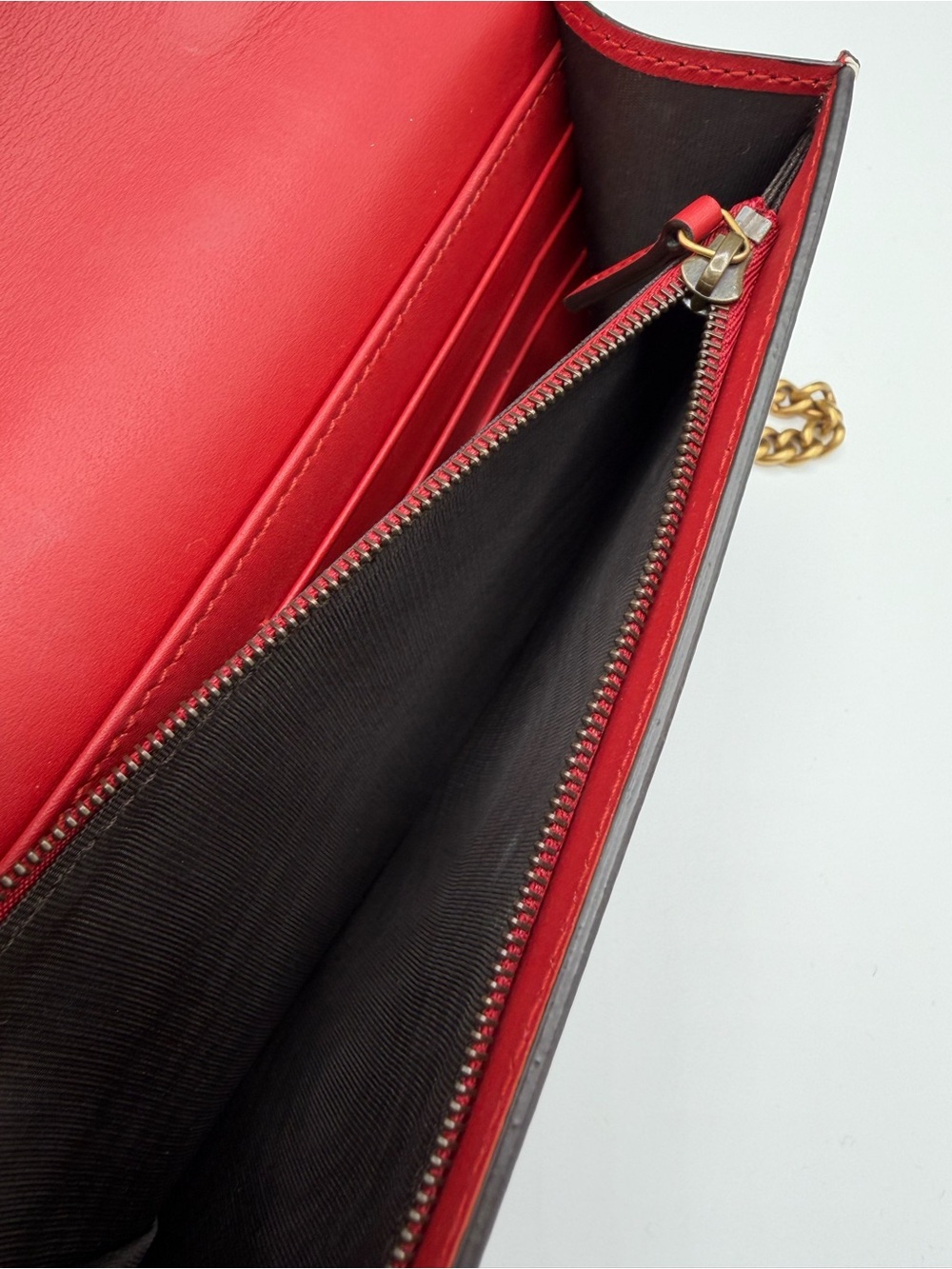 Gucci Queen Margaret Leather Wallet on Chain Crossbody Bag - Picture 8 of 9